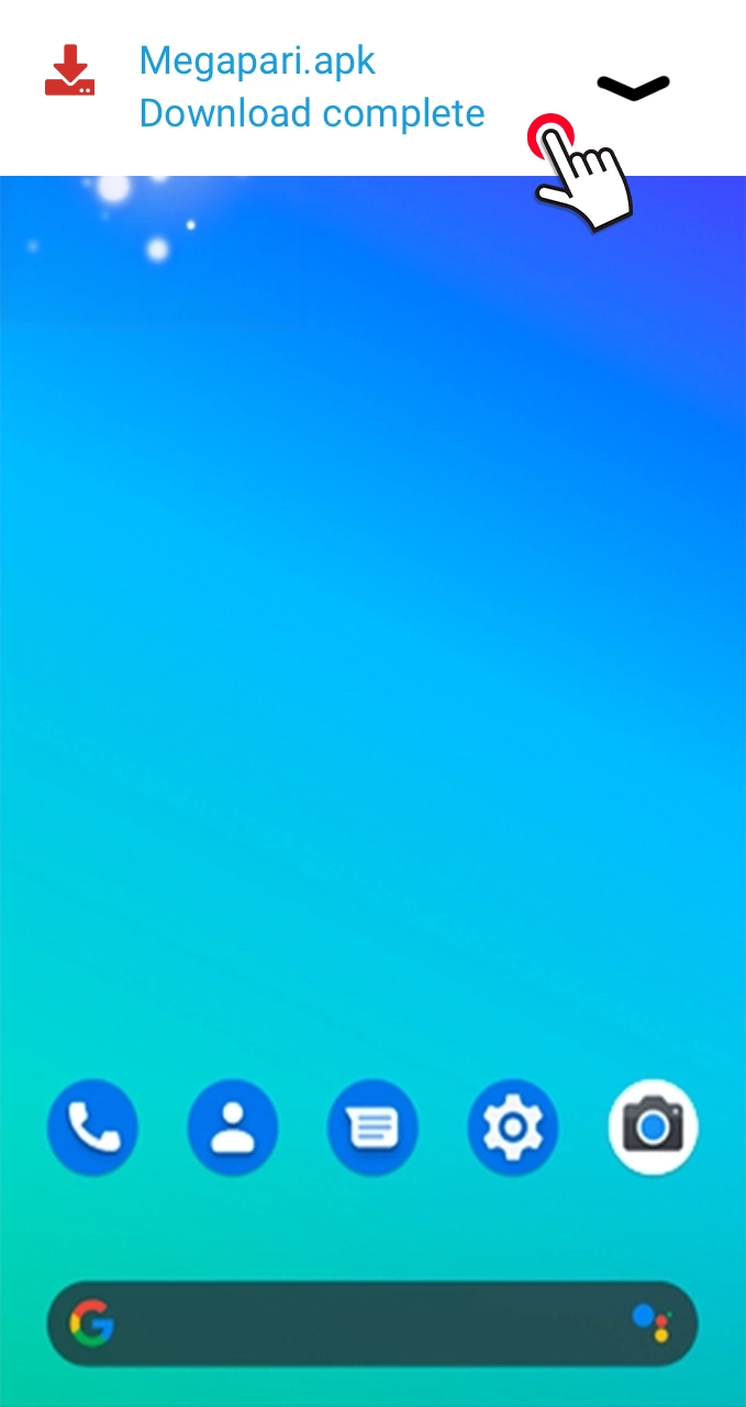 Click to install the Megapari APK file.