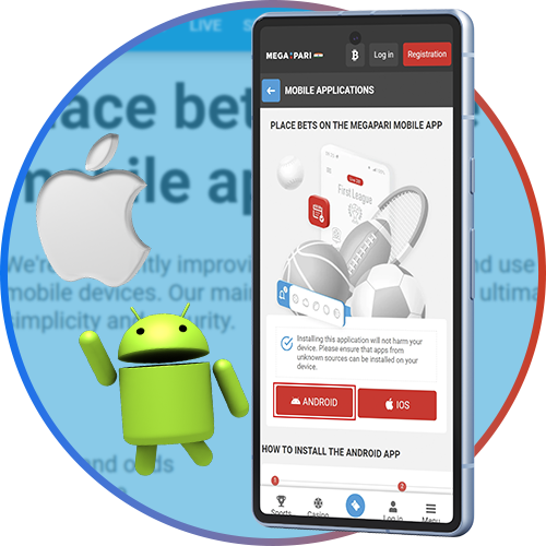 Megapari mobile app for smartphone users.