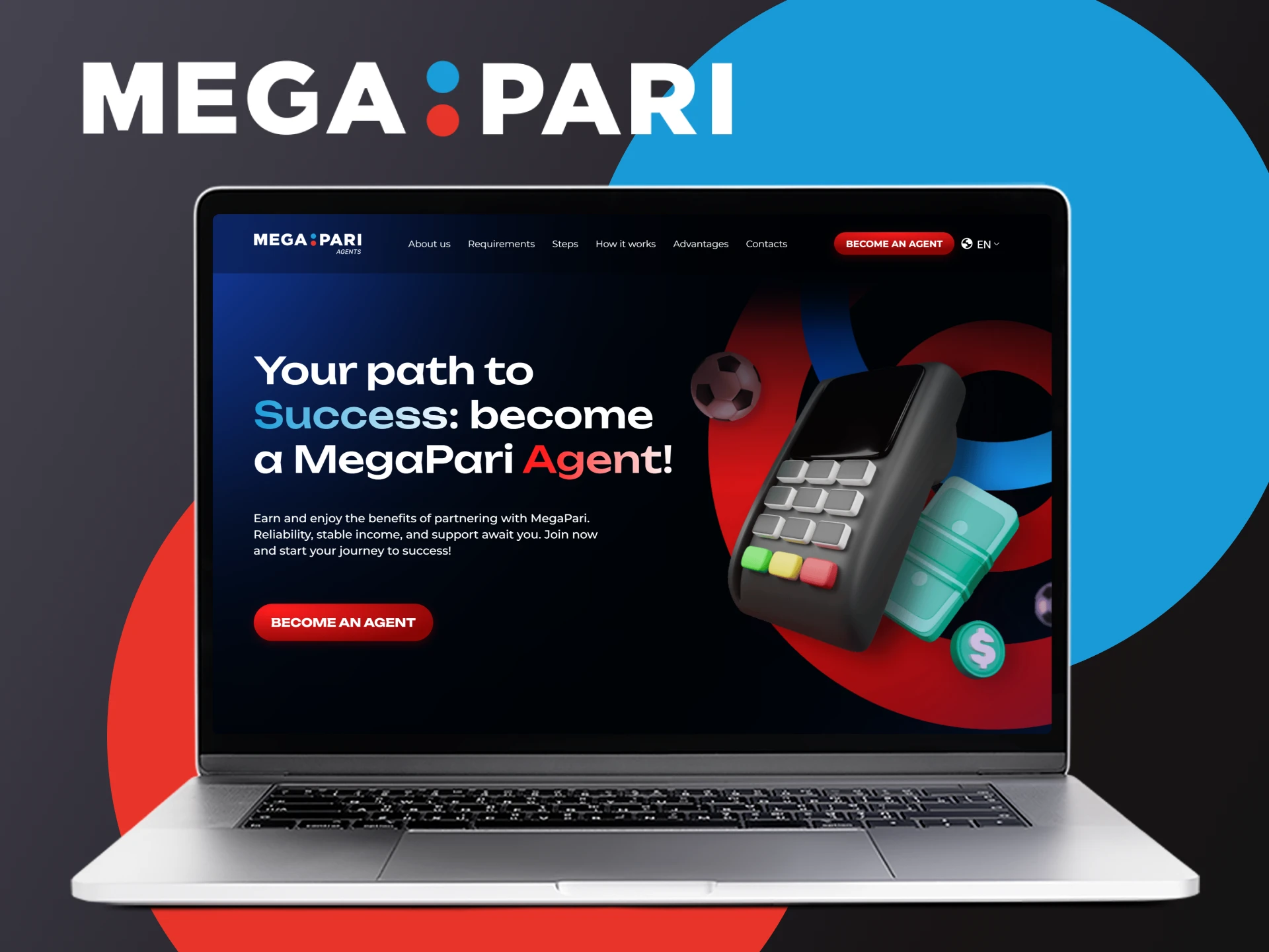 Become a part of the Megapari Cash Agent Program and start earning commissions.