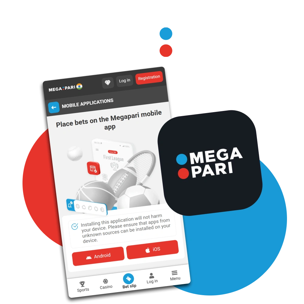 Download Megapari app for Android and iOS devices in India.