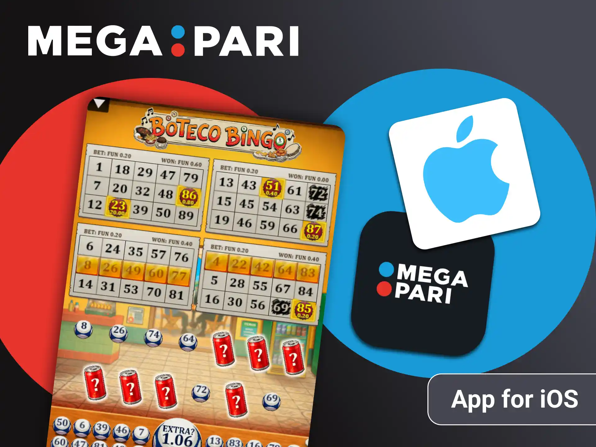 Play bingo with the Megapari iOS app.