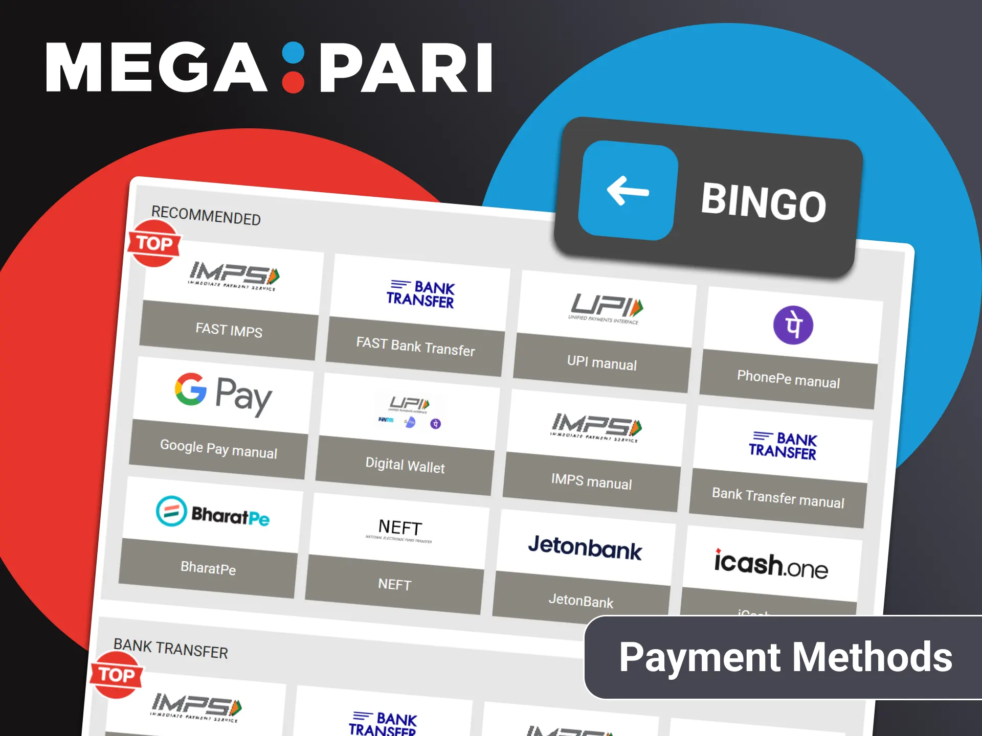 Use the convenient way of transactions to play bingo from Megapari.
