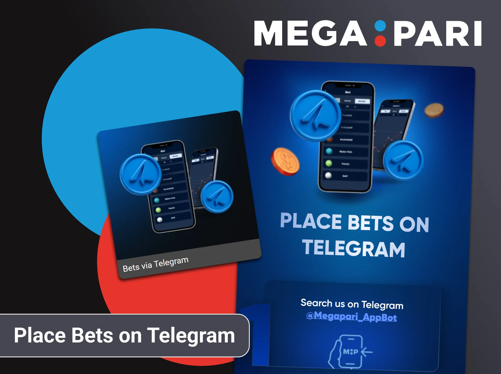 Get your bonus on the official Megapari Telegram channel.