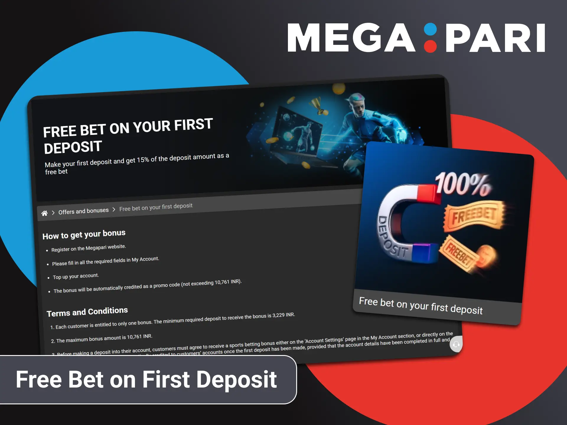 Find out the terms of the Welcome Free Bet Bonus at Megapari.