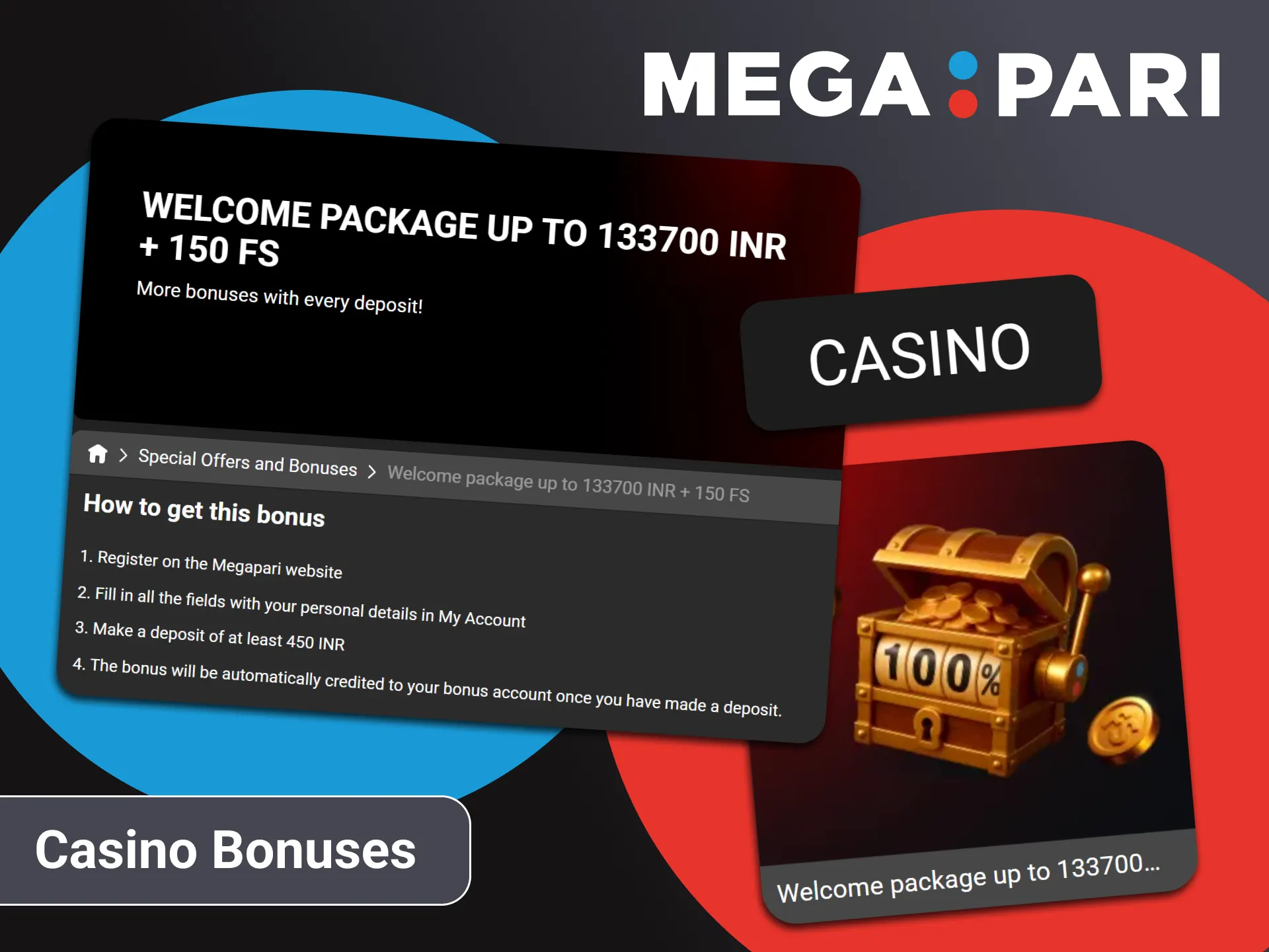 Megapari casino bonuses are available for new and existing players.
