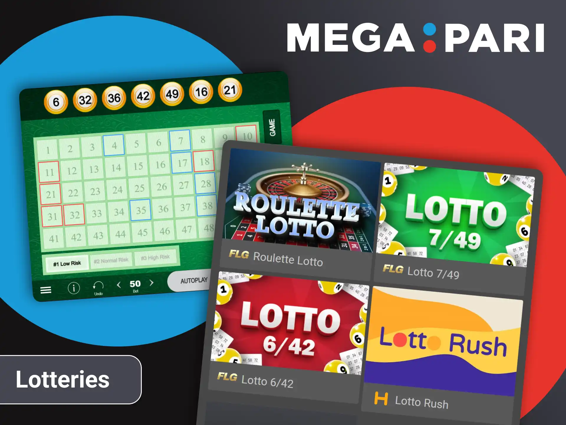 On the Megapari casino you can play online Lottery.