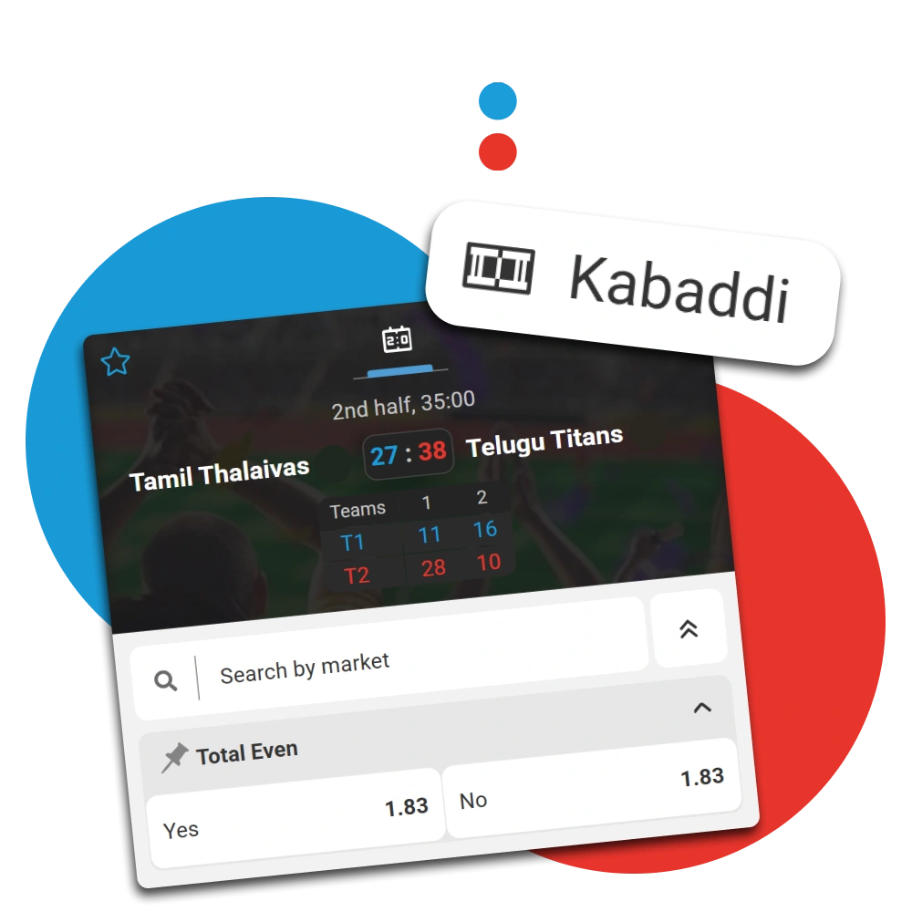 Choose Megapari to bet on Kabaddi.