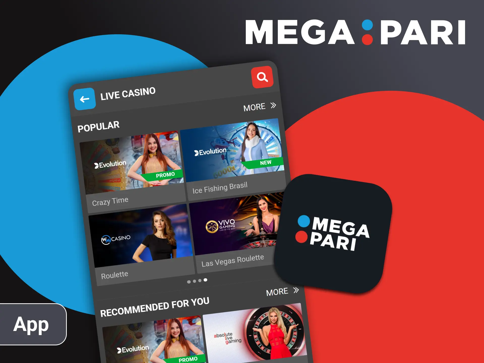 You can install Megapari casino games app.