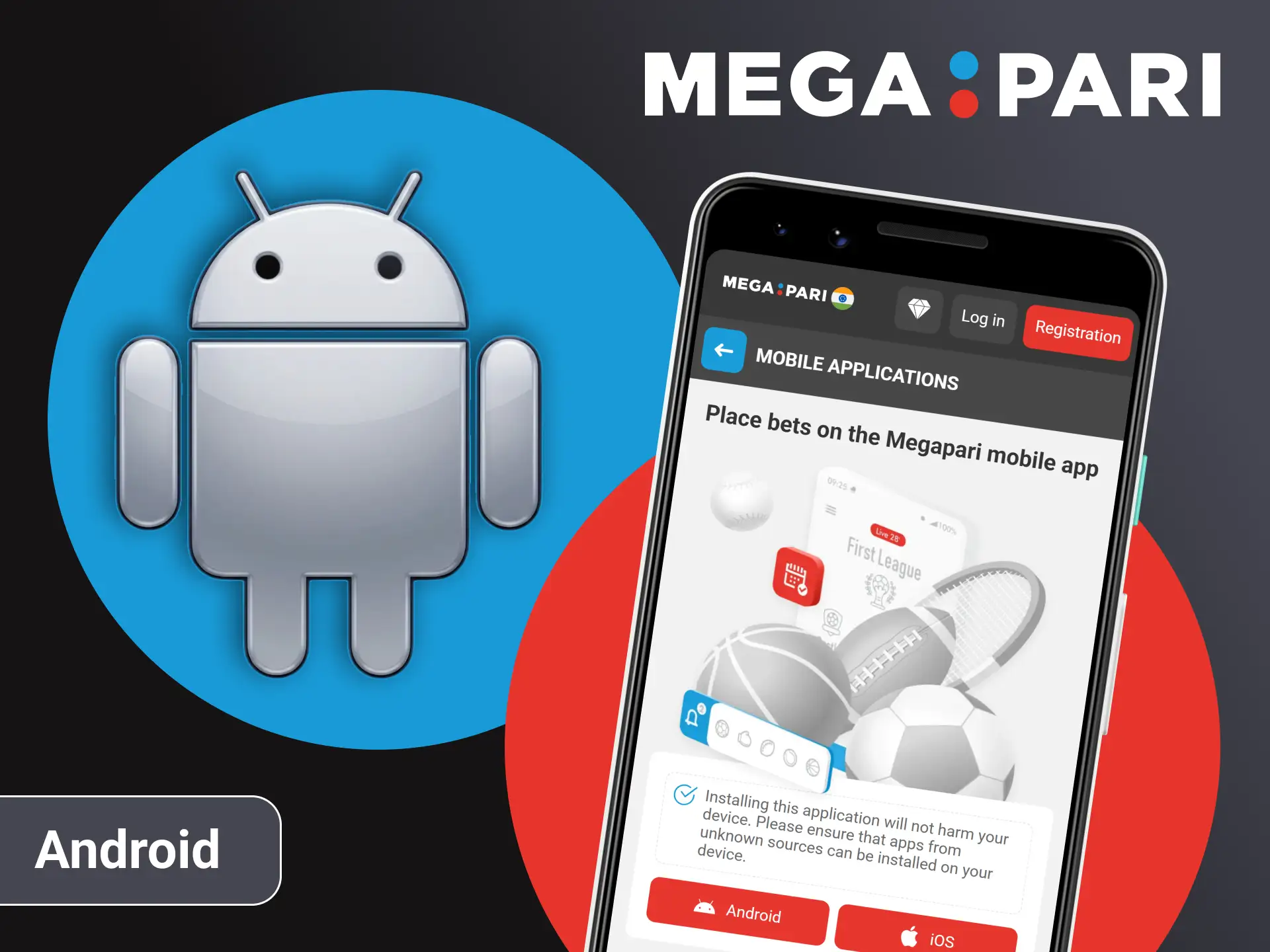 Download the free mobile package file from official Megapari.