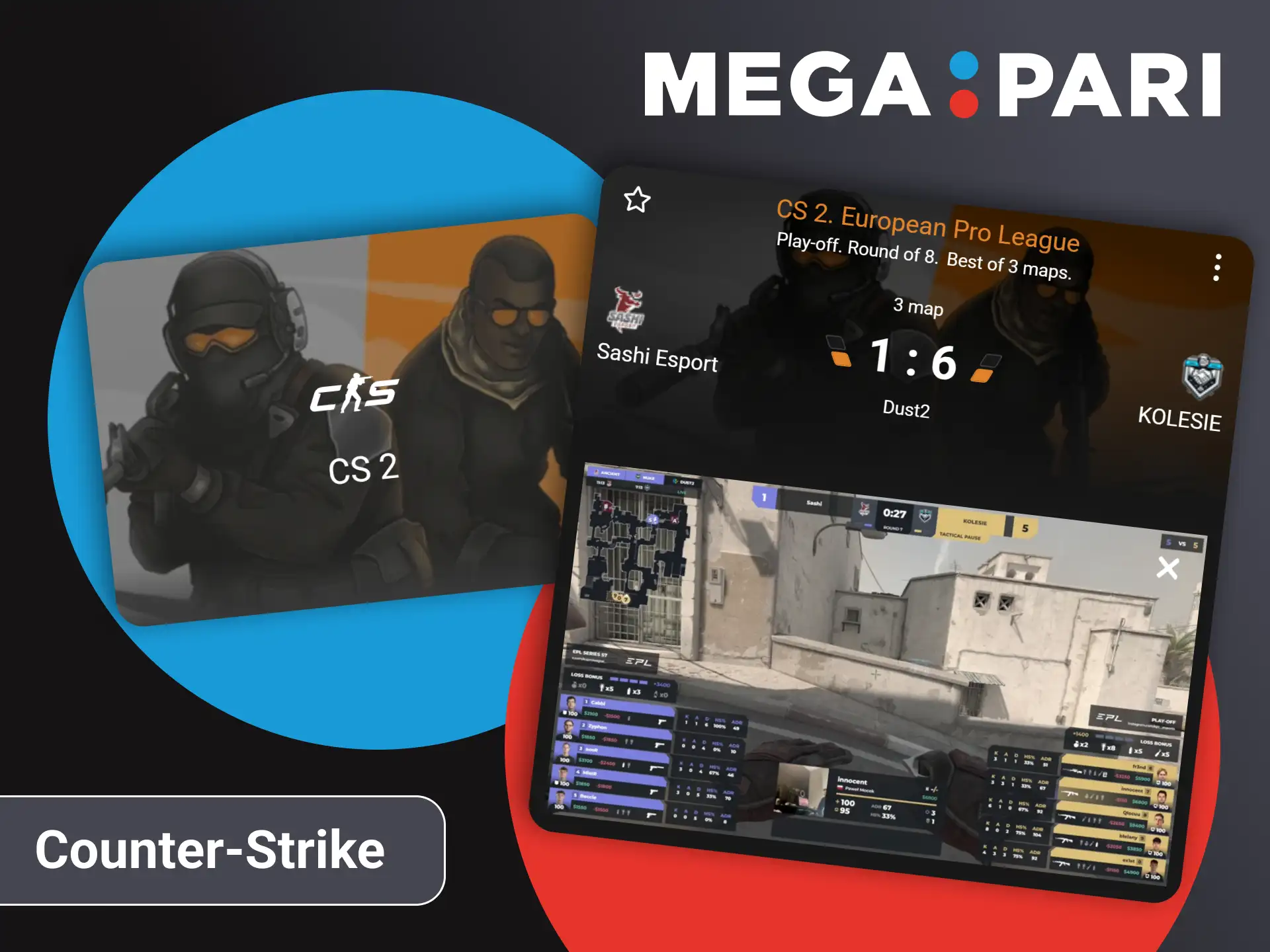 Try competitive Counter Strike tournament betting markets using official Megapari dashboard.