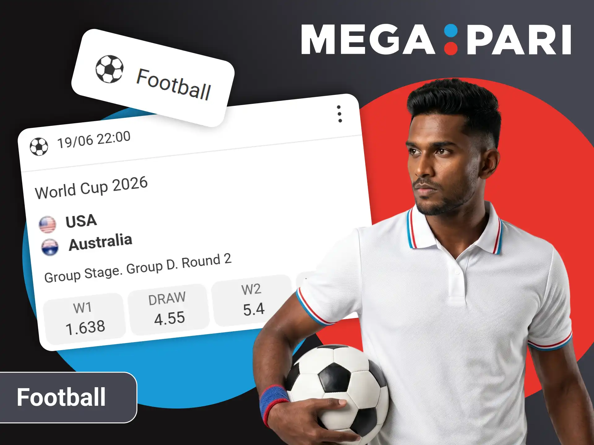 Explore extensive football betting odds and markets on official Megapari.