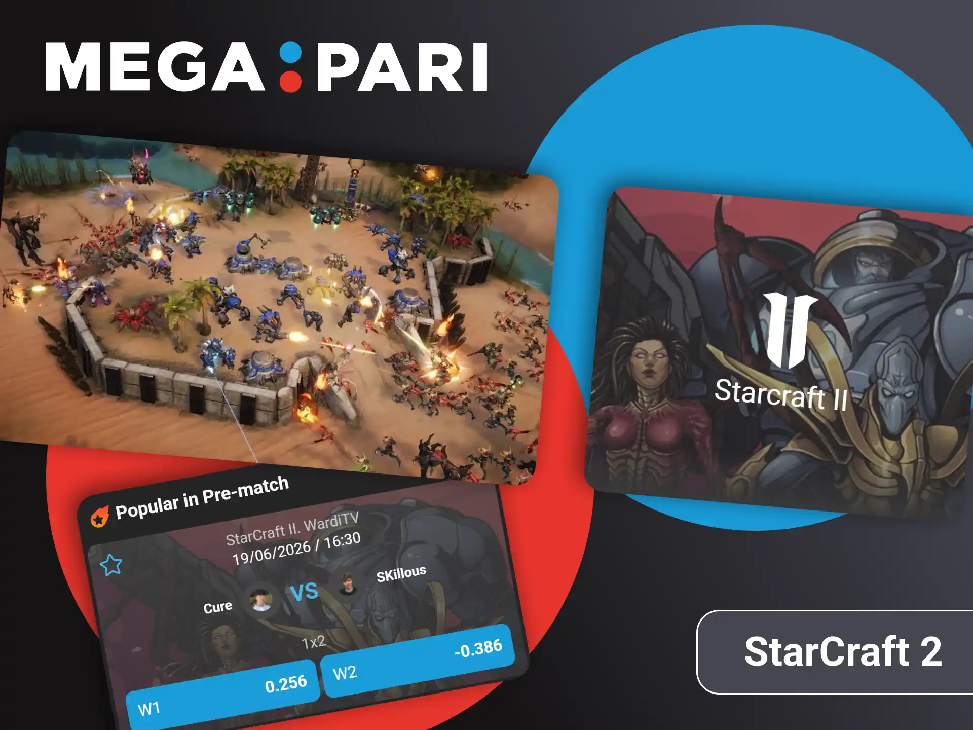 Bet on strategic StarCraft real time strategy matches via official Megapari.