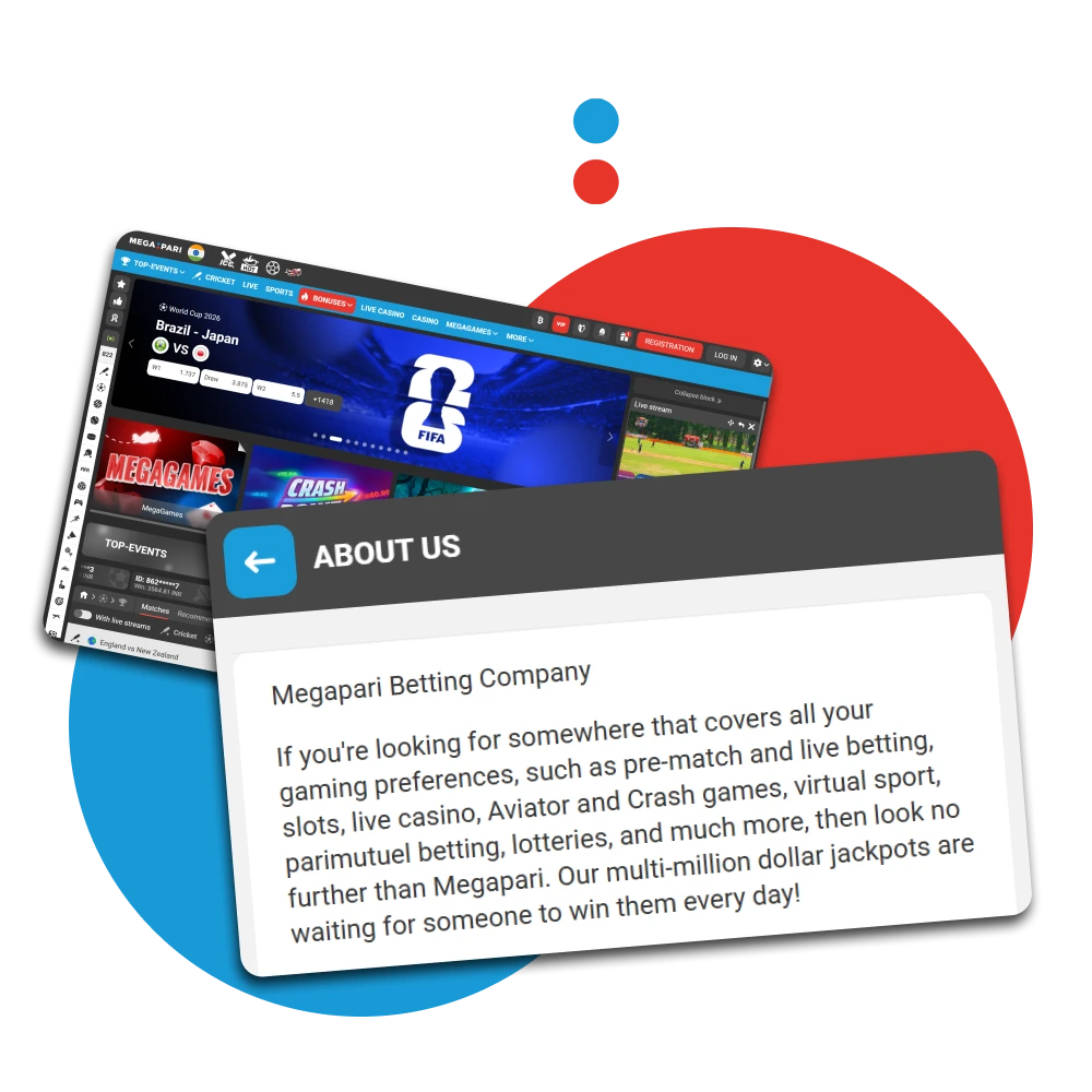 MegaPari is a legal online casino in India.
