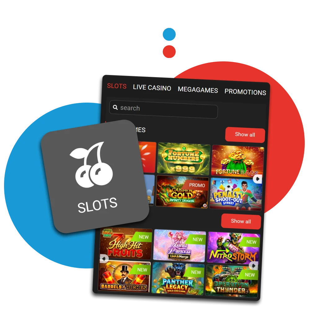 To play at Megapari, choose slots.