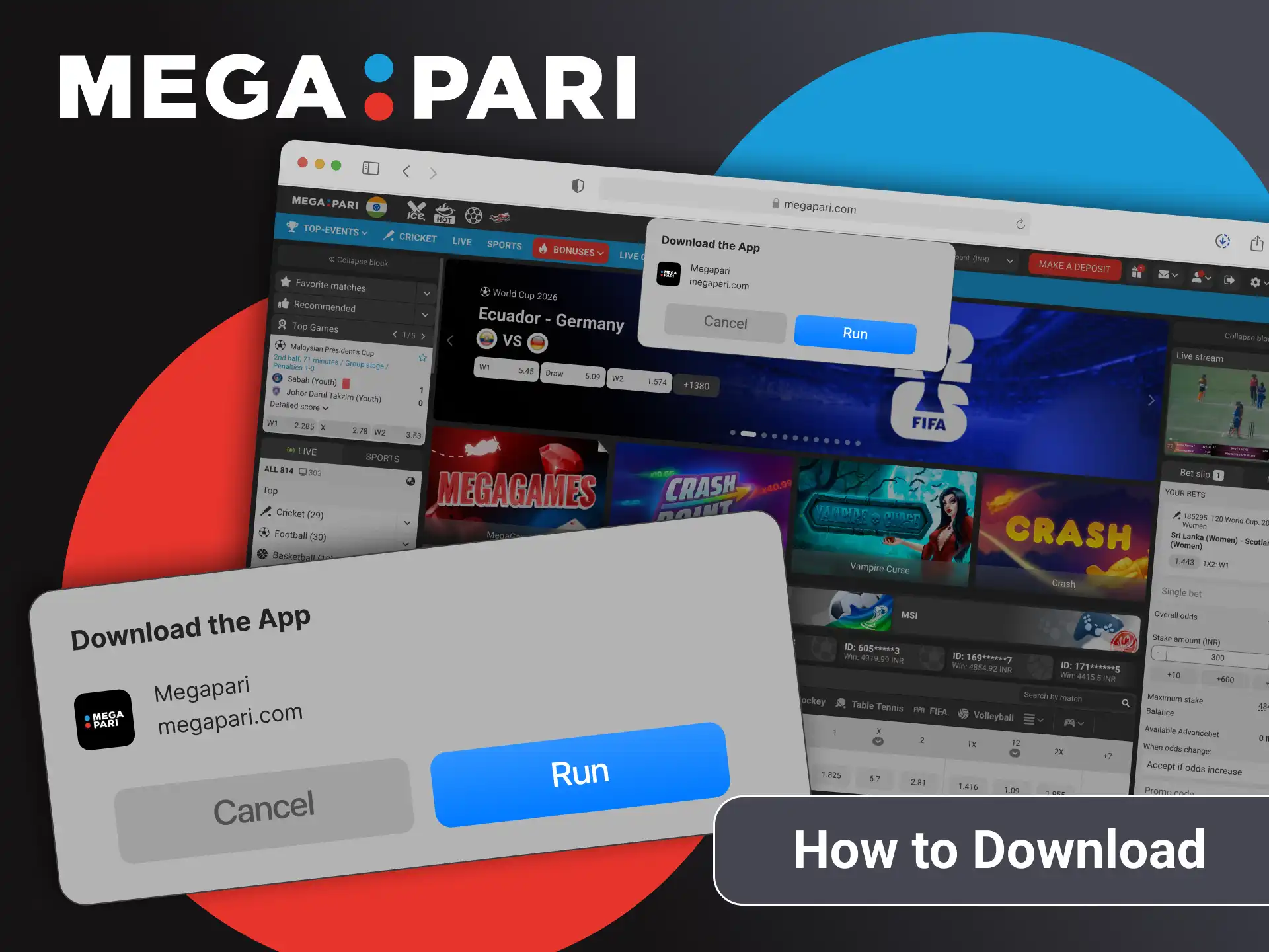Download the Megapari PC app in just a few simple steps.