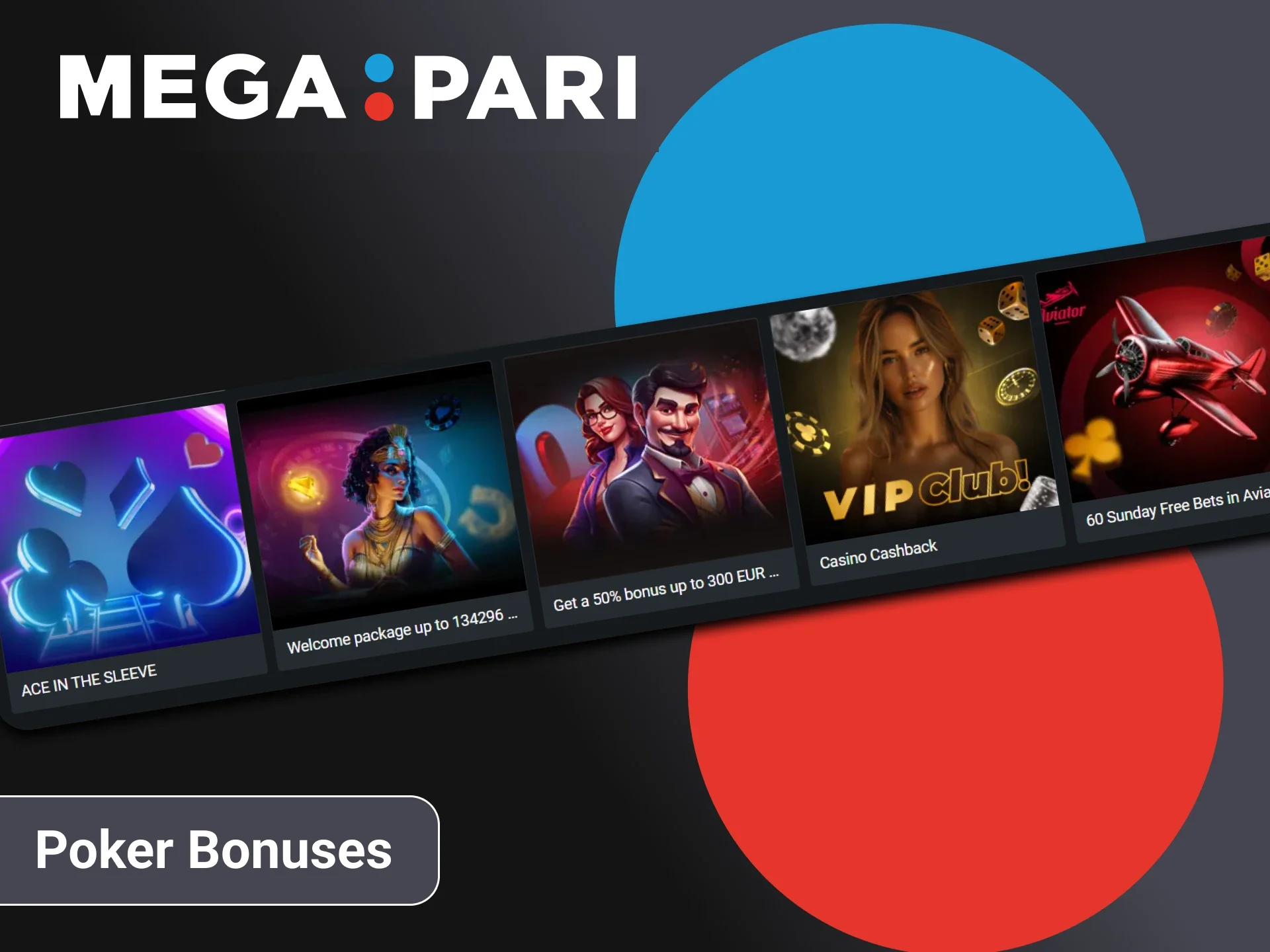 When playing poker you receive bonuses from Megapari.