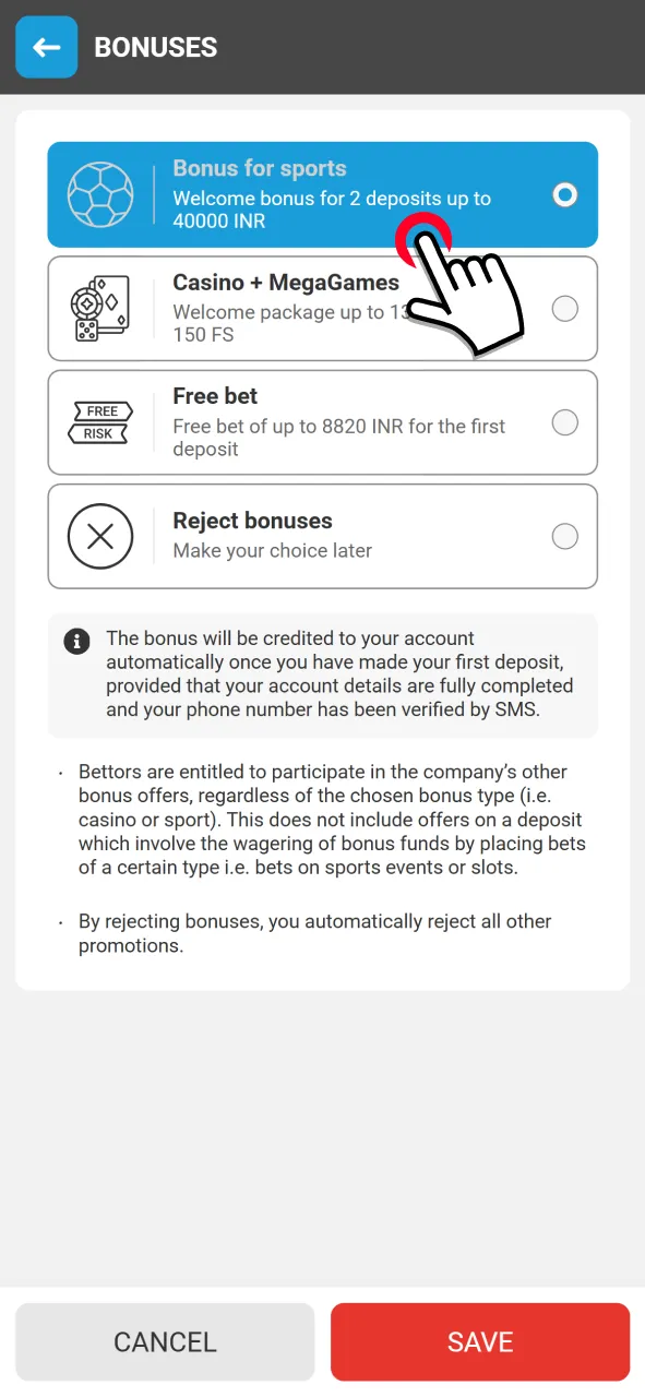 Megapari's variety of sign-up bonuses will not leave any betting and slots enthusiast indifferent.