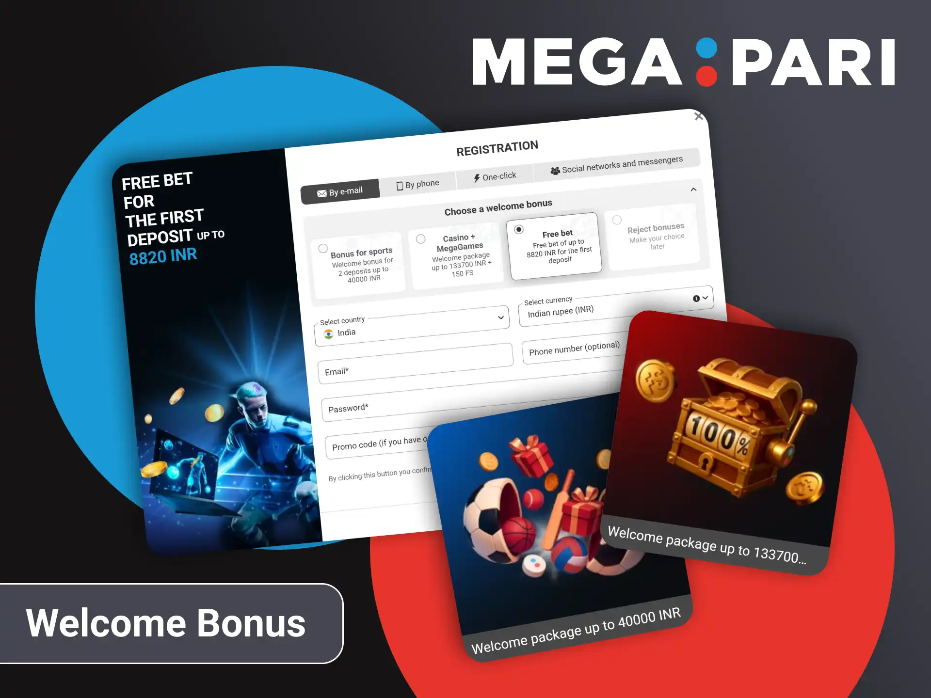Get your first deposit bonus after Megapari registration.
