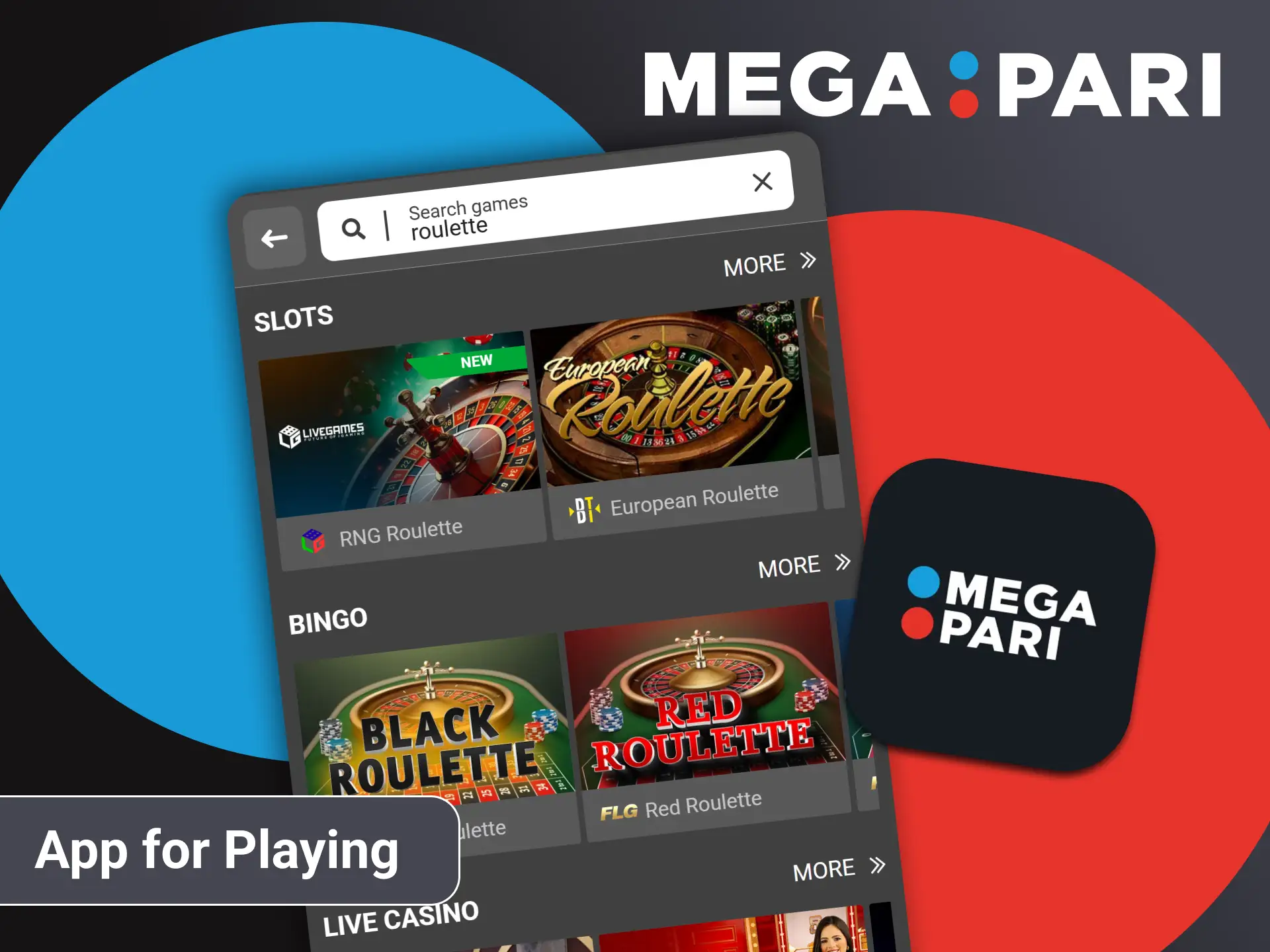 Install the Megapari app and play roulette.