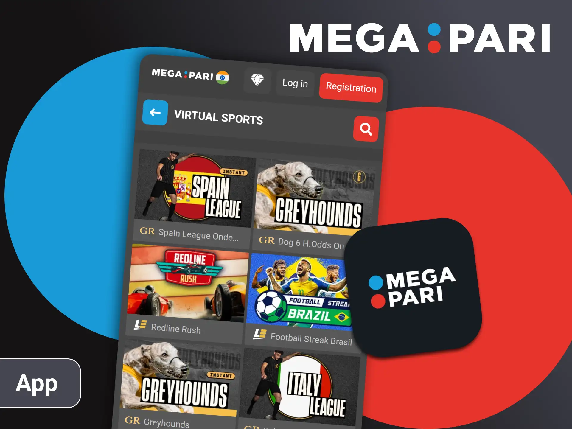 Make a bet on virtual sports through the Megapari mobile application.