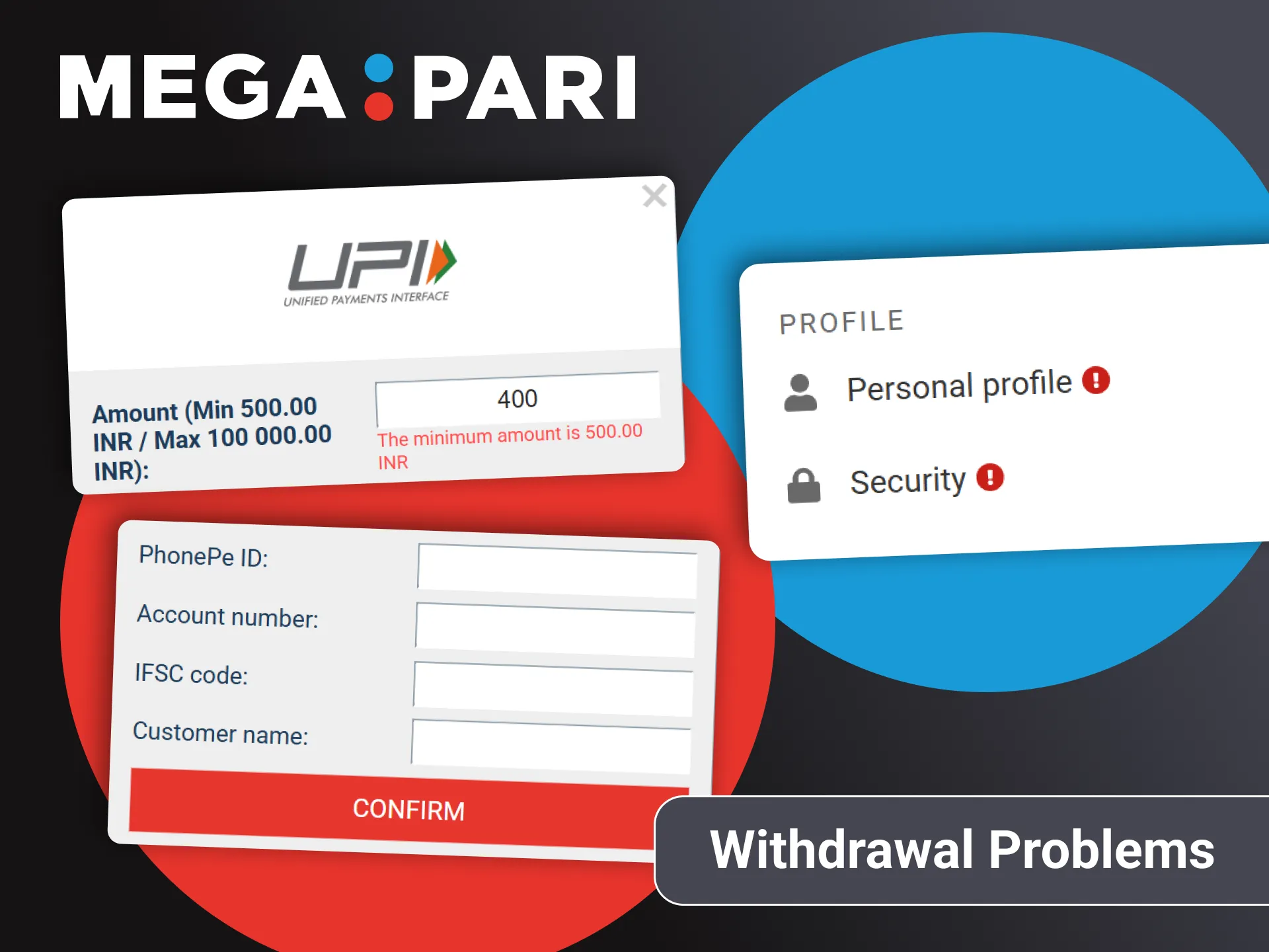 Read the main points at which you may have problems with withdrawal from Megapari.